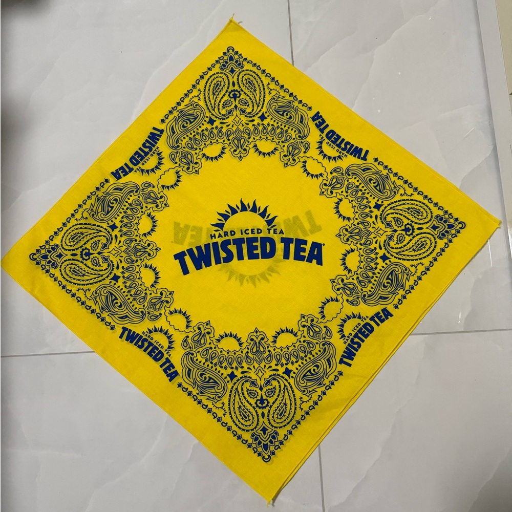 Twisted Tea Yellow Bandana neck scarf